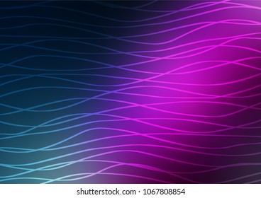 Dark Pink, Blue vector natural elegant pattern. Blurred decorative design in Indian style with lines. The textured pattern can be used for website.