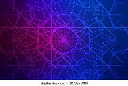 Dark Pink, Blue vector natural elegant template. Modern geometrical abstract illustration with doodles drawn by child. The completely new template can be used for your brand book.