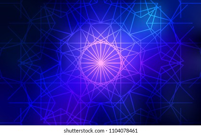 Dark Pink, Blue vector natural abstract design. Doodle illustration made by child in Origami style with gradient. A completely new template for your business design.