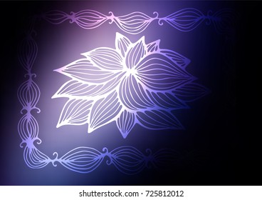 Dark Pink, Blue vector natural elegant pattern. Creative illustration in blurred style with doodles and Zen tangles. The completely new template can be used for your brand book.