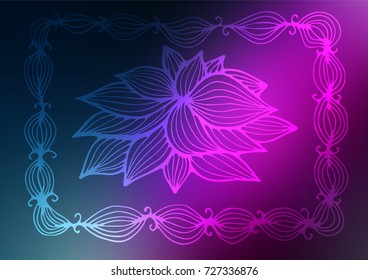Dark Pink, Blue vector natural elegant background. Decorative shining illustration with doodles on abstract template. Brand-new design for your business.