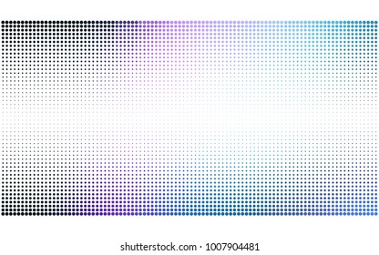 Dark Pink, Blue vector pattern of geometric circle shapes. Colorful mosaic banner. Geometric background with colored disks.