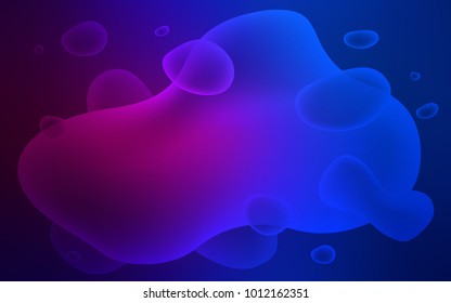 Dark Pink, Blue vector pattern with curved circles. A vague circumflex abstract illustration with gradient. The best blurred design for your business.