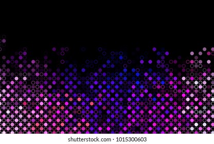 Dark Pink, Blue vector  pattern with spheres. Blurred bubbles on abstract background with colorful gradient. The pattern can be used for ads, leaflets of liquid.