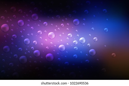 Dark Pink, Blue vector pattern with spheres. Blurred decorative design in abstract style with bubbles. The pattern can be used for beautiful websites.