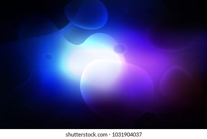 Dark Pink, Blue vector pattern with lava shapes. A sample with blurred bubble shapes. A new texture for your  ad, booklets, leaflets.