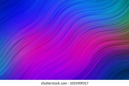 Dark Pink, Blue vector pattern with bent lines. Colorful illustration in abstract marble style with gradient. A completely new template for your business design.