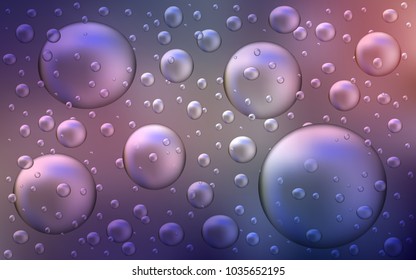 Dark Pink, Blue vector pattern with spheres. Illustration with set of shining colorful abstract circles. The pattern can be used for ads, leaflets of liquid.
