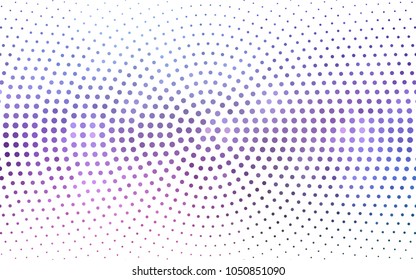 Dark Pink, Blue vector pattern of geometric circle shapes. Colorful mosaic banner. Geometric background with colored disks.