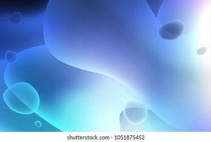 Dark Pink, Blue vector pattern with bent lines. A sample with blurred bubble shapes. New composition for your brand book.