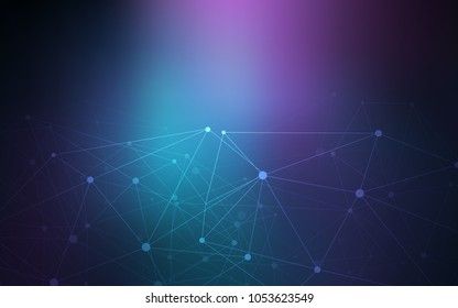 Dark Pink, Blue vector pattern with spheres, triangles. Modern abstract colorful illustration with spheres and lines. Pattern can be used for beautiful websites.
