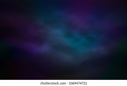 Dark Pink, Blue vector pattern with night sky stars. Modern abstract illustration with Big Dipper stars. Pattern for futuristic ad, booklets.