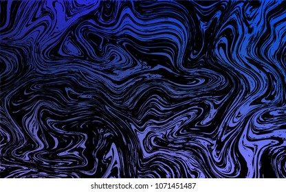 Dark Pink, Blue vector pattern with bent lines. Colorful abstract illustration with gradient lines. Marble style for your business design.