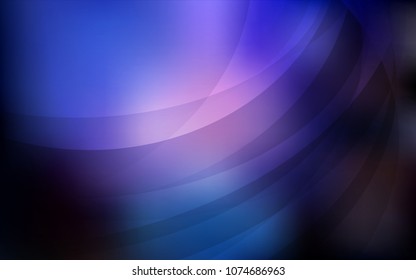 Dark Pink, Blue vector pattern with bent lines. Shining illustration, which consist of blurred lines, circles. Marble design for your web site.