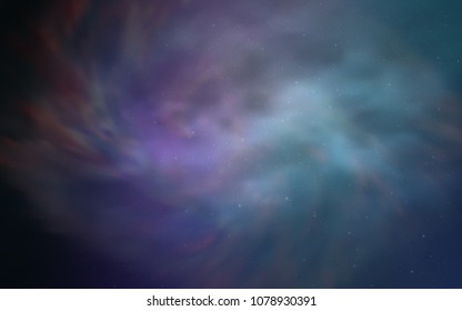 Dark Pink, Blue vector pattern with night sky stars. Blurred decorative design in simple style with galaxy stars. Best design for your ad, poster, banner.