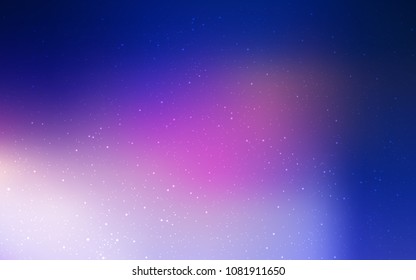 Dark Pink, Blue vector pattern with night sky stars. Modern abstract illustration with Big Dipper stars. Template for cosmic backgrounds.