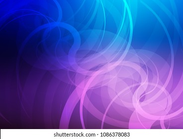 Dark Pink, Blue vector pattern with liquid shapes. Modern gradient abstract illustration with bandy lines. Brand new design for your ads, poster, banner.