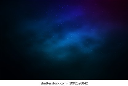 Dark Pink, Blue vector pattern with night sky stars. Blurred decorative design in simple style with galaxy stars. Best design for your ad, poster, banner.