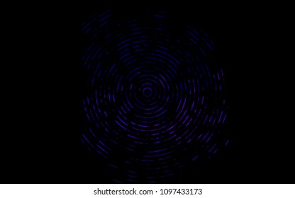 Dark Pink, Blue vector pattern with curved circles. Blurred geometric sample with gradient bubbles.  Textured wave pattern for backgrounds.