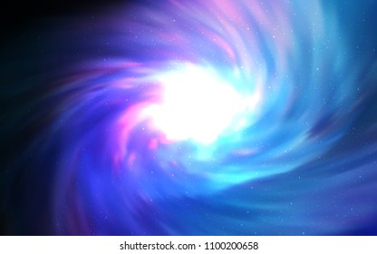 Dark Pink, Blue vector pattern with night sky stars. Shining illustration with sky stars on abstract template. Template for cosmic backgrounds.