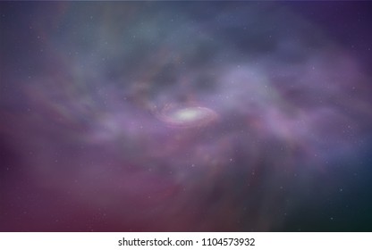 Dark Pink, Blue vector pattern with night sky stars. Shining illustration with sky stars on abstract template. Pattern for astrology websites.
