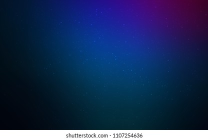 Dark Pink  Blue vector pattern and night sky stars  Blurred decorative design in simple style and galaxy stars  Smart design for your business advert 