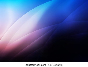 Dark Pink, Blue vector pattern with narrow lines. Lines on blurred abstract background with gradient. The pattern can be used for websites.