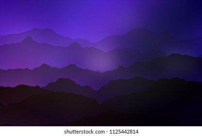 Dark Pink, Blue vector pattern with bent ribbons. Blurred geometric sample with gradient bubbles.  New composition for your brand book.