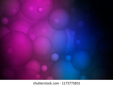 Dark Pink, Blue vector pattern with spheres. Beautiful colored illustration with blurred circles in nature style. Beautiful design for your business natural advert.