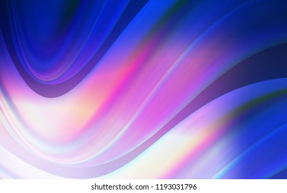 Dark Pink, Blue vector pattern with liquid shapes. Shining illustration, which consist of blurred lines, circles. Marble design for your web site.