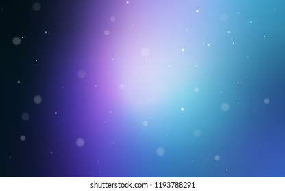 Dark Pink, Blue vector pattern with spheres. Blurred bubbles on abstract background with colorful gradient. Beautiful design for your business advert.