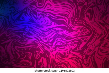 Dark Pink, Blue vector pattern with lava shapes. Brand-new colored illustration in marble style with gradient. A completely new template for your business design.