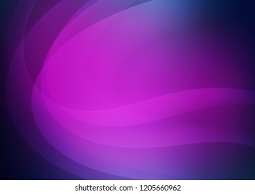 Dark Pink, Blue vector pattern with curved circles. Modern gradient abstract illustration with bandy lines. A completely new marble design for your business.