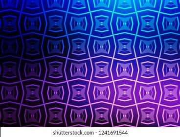 Dark Pink, Blue vector pattern with narrow lines. Shining illustration with lines on abstract template. Pattern for ads, posters, banners.