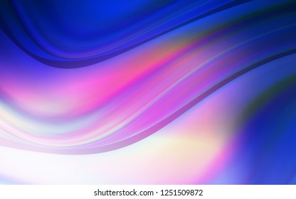 Dark Pink, Blue vector pattern with liquid shapes. Shining crooked illustration in marble style. Brand new design for your ads, poster, banner.