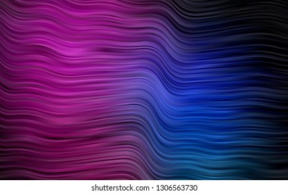 Dark Pink, Blue vector pattern with curved circles. Blurred geometric sample with gradient bubbles.  A completely new template for your business design.