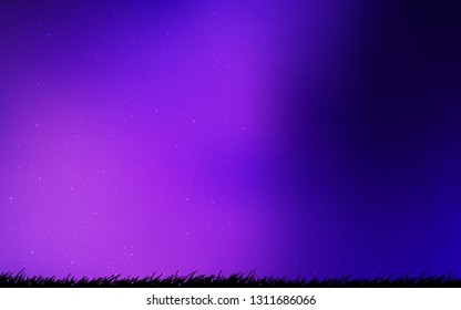 Dark Pink, Blue vector pattern with night sky stars. Shining colored illustration with bright astronomical stars. Pattern for astrology websites.