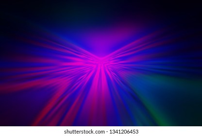 Dark Pink, Blue vector pattern with wry lines. Colorful illustration in abstract style with gradient. Colorful wave pattern for your design.
