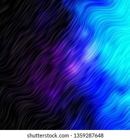 Dark Pink, Blue vector pattern with curves. Gradient illustration in simple style with bows. Pattern for websites, landing pages.