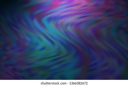 Dark Pink, Blue vector pattern with night sky stars. Shining illustration with sky stars on abstract template. Smart design for your business advert.