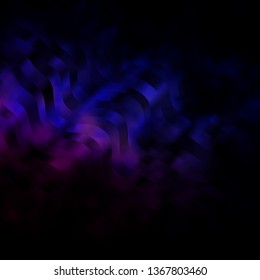 Dark Pink, Blue vector pattern with curved lines. Colorful geometric sample with gradient curves.  Pattern for websites, landing pages.