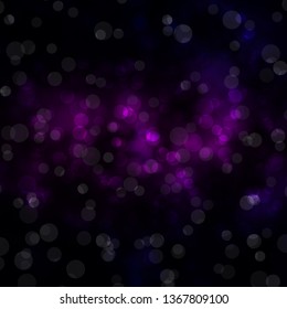 Dark Pink, Blue vector pattern with circles. Abstract colorful disks on simple gradient background. Pattern for business ads.
