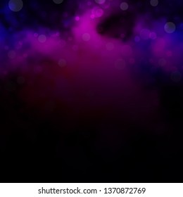 Dark Pink, Blue vector pattern with circles. Illustration with set of shining colorful abstract spheres. Design for posters, banners.