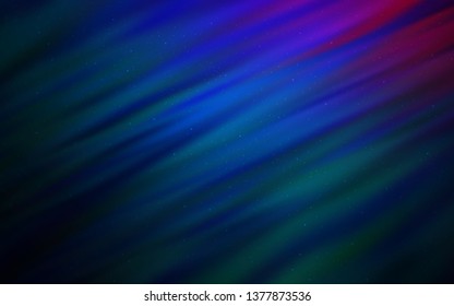 Dark Pink, Blue vector pattern with night sky stars. Shining colored illustration with bright astronomical stars. Best design for your ad, poster, banner.