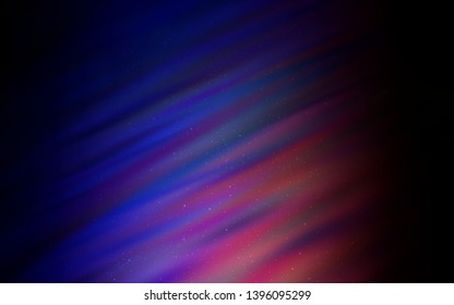 Dark Pink, Blue vector pattern with night sky stars. Shining illustration with sky stars on abstract template. Pattern for futuristic ad, booklets.