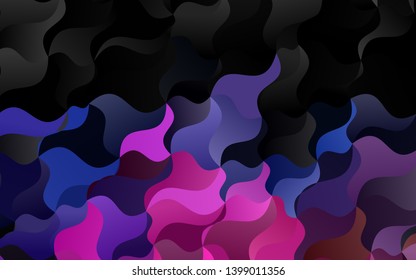 Dark Pink, Blue vector pattern with bent ribbons. Brand new colored illustration in marble style with gradient. Brand new design for your ads, poster, banner.