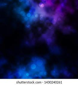 Dark Pink, Blue vector pattern with circles. Abstract colorful disks on simple gradient background. Pattern for wallpapers, curtains.
