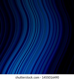 Dark Pink, Blue vector pattern with wry lines. Bright illustration with gradient circular arcs. Best design for your ad, poster, banner.