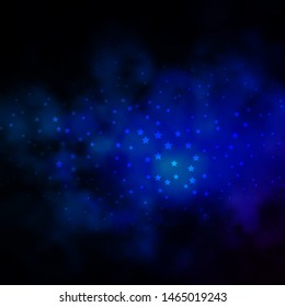 Dark Pink, Blue vector pattern with abstract stars. Colorful illustration in abstract style with gradient stars. Best design for your ad, poster, banner.