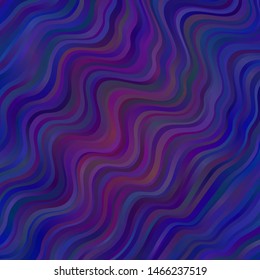 Dark Pink, Blue vector pattern with curved lines. Illustration in abstract style with gradient curved.  Pattern for websites, landing pages.